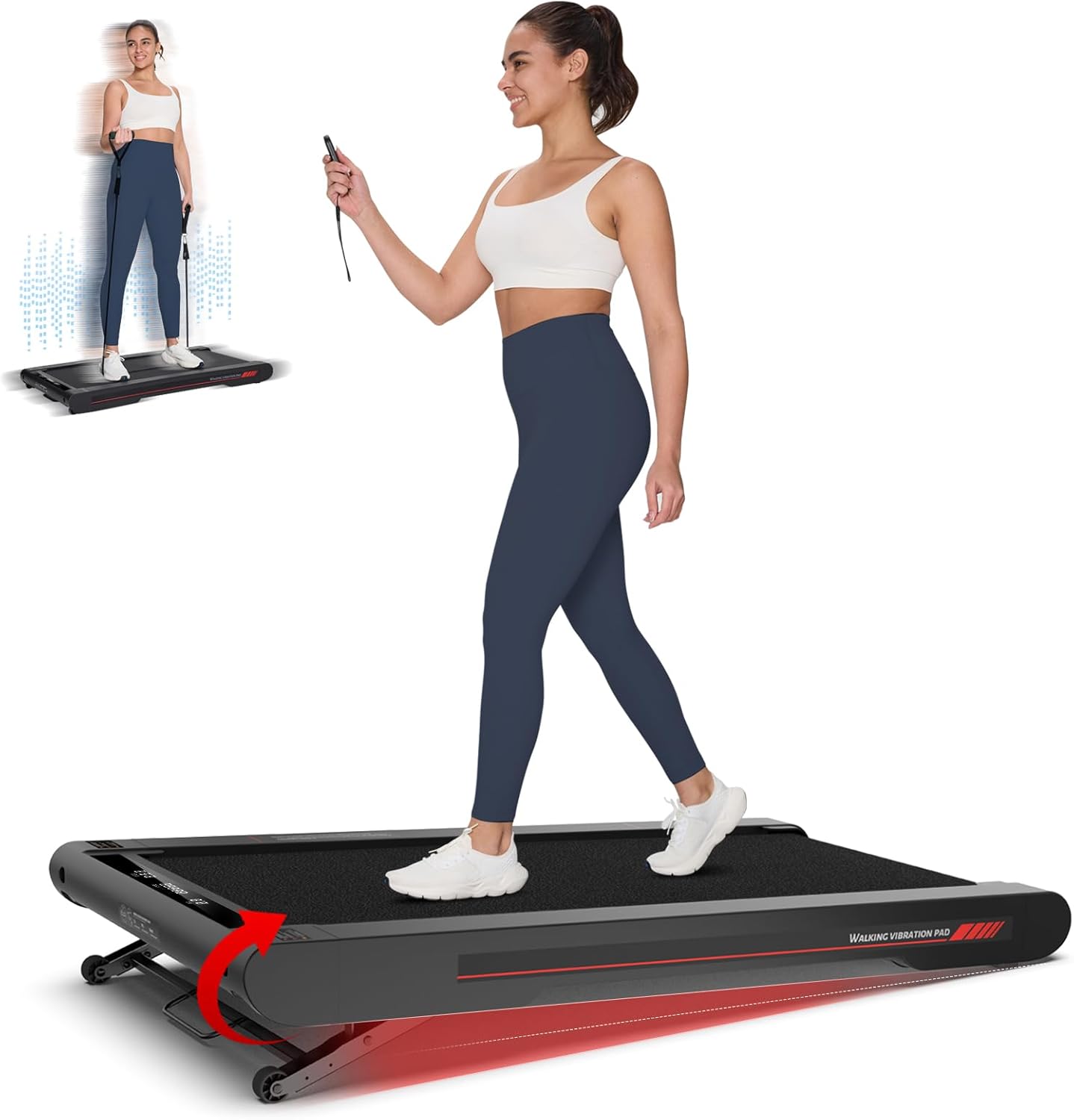 Walking Vibration Pad with Manual Incline